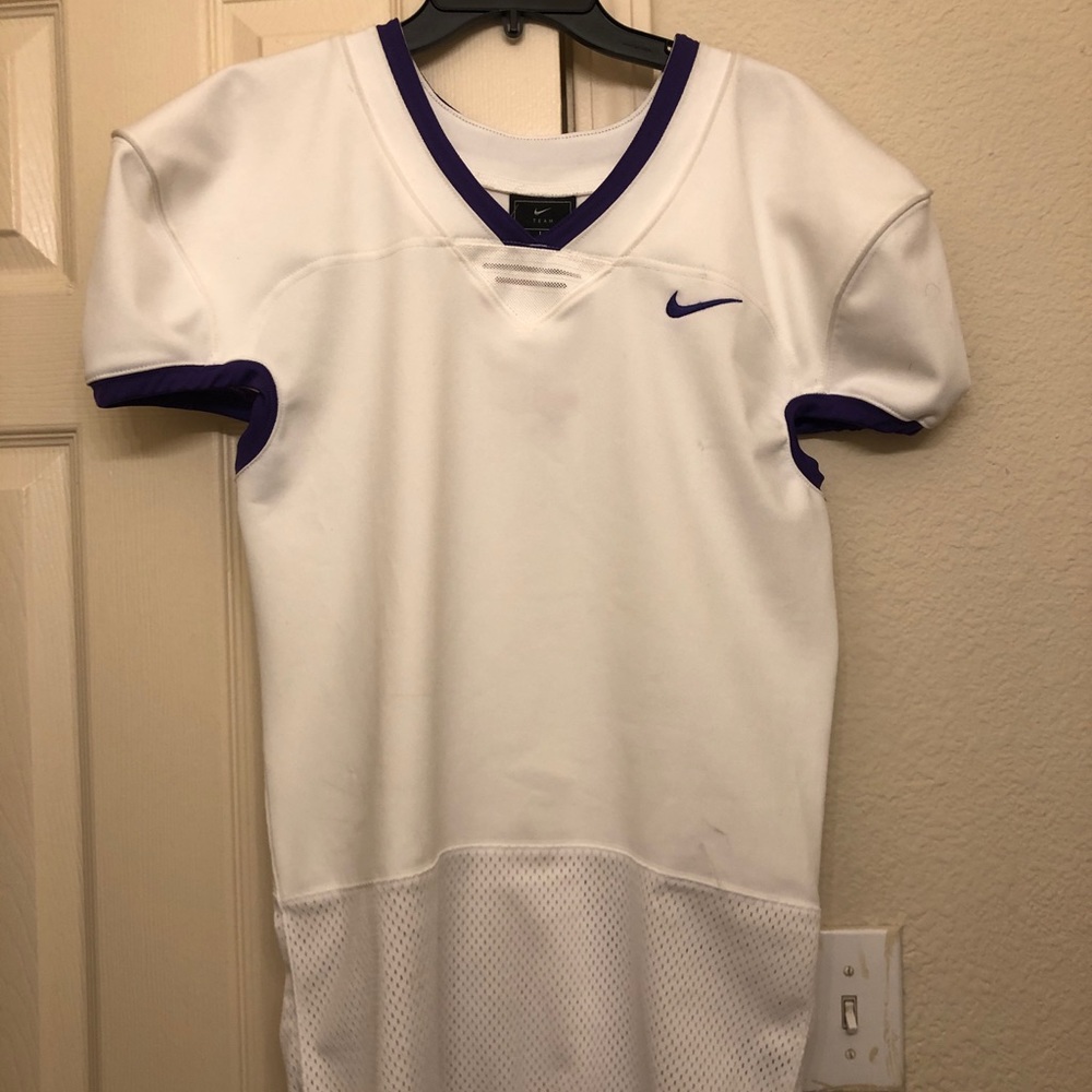 NWT Nike Vapor Untouchable Football Practice White  Purple Jersey  Size Large/L